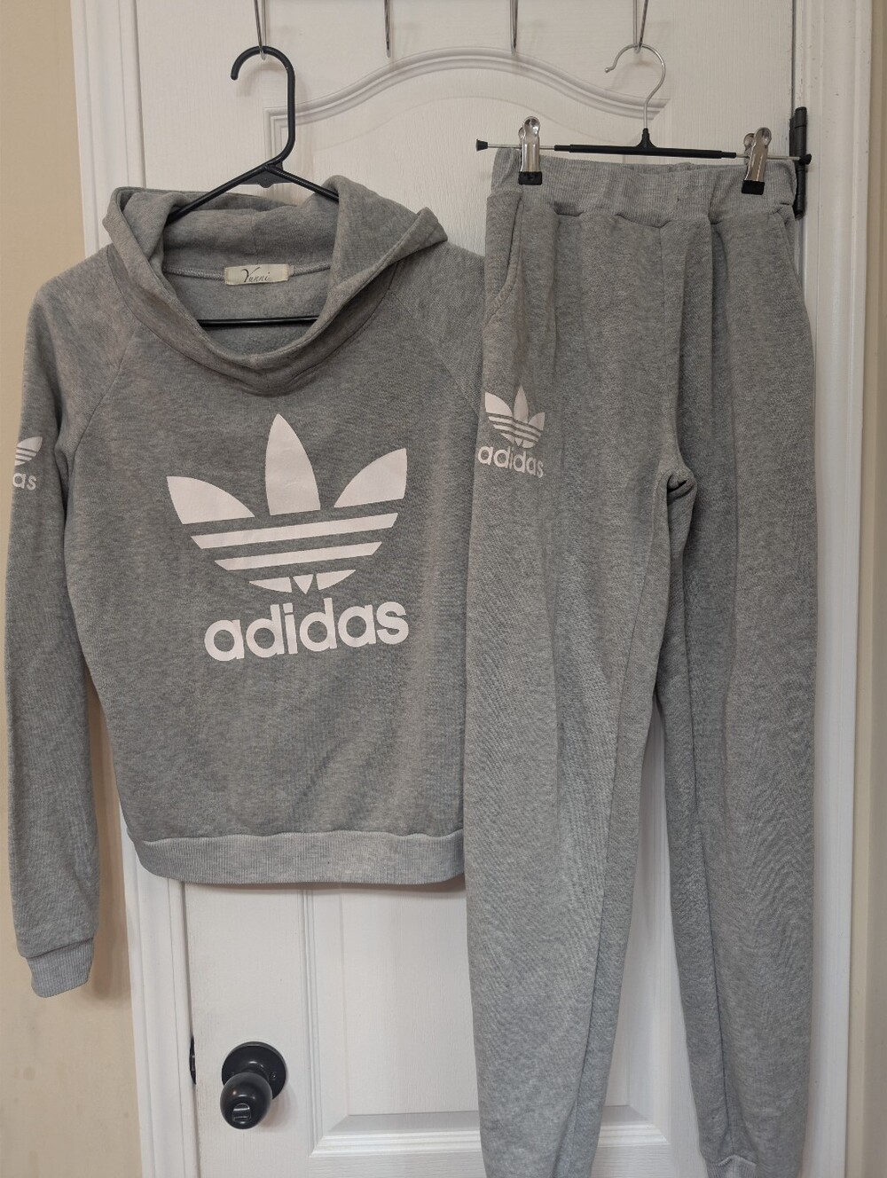 Women's Hooded Sweatshirt and Matching Joggers With Adidas Logo